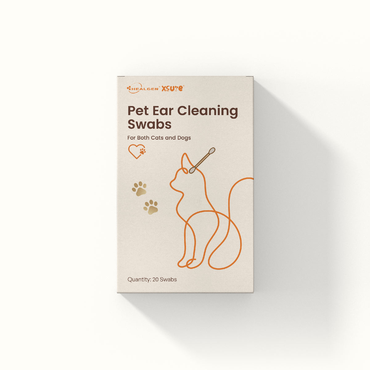 Pet ear cleaning swabs for safe cats ear hygiene